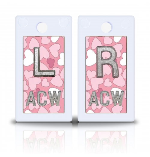 1 5/8" Height Non Adhesive Plastic X Ray Marker, Hearts Design